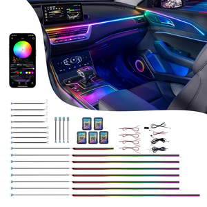 Lumière ambiante universelle pour voiture 12V, matériau ignifuge, <span class=keywords><strong>LED</strong></span> intérieure pour voiture, puces <span class=keywords><strong>LED</strong></span> haute densité 3-5W, sans taches sombres - Product Image 3