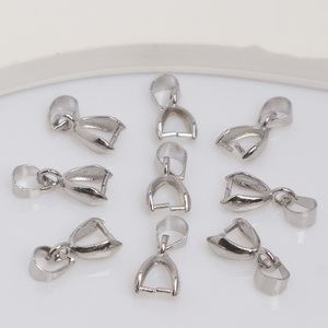 6mm 7mm vente en gros 14K/18K plaqué or en laiton fermoirs <span class=keywords><strong>collier</strong></span> pendentif Clips pour pierre de Jade bijoux <span class=keywords><strong>à</strong></span> bricoler soi-même - Product Image 5