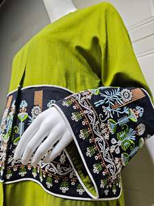 Luxe Multi Couleurs Musulman Moyen Orient Broderie Brodé Respirant Polyester Robe Saoudien Abaya Dubaï Spot Veste Diamant - Product Image 3