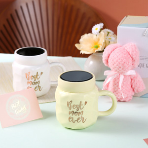 Gift for Mother's Day Coffee Mugs Ceramic Tea Cup Best Mom Ever Mug with Card and Towel - Product Image 6