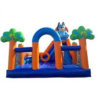 Vente flash : château gonflable Langko avec toboggan, en PVC, facile à installer, idéal pour la location lors de fêtes
