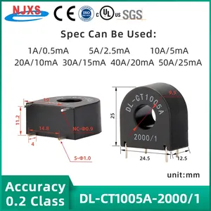 Transformador de Corriente 5A 10A 30A 50A 100A 150A 200A 250A con Cable de Conexión y Pin de Montaje, Mini Transformador de Corriente, Precio de Fábrica - Product Image 5