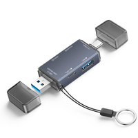 Lector de Tarjetas USB 3.0 para Teléfono Móvil OTG Seis en Uno - Divisor de Cámara Universal Tipo C Multifuncional TF