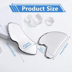 OEM/ODM Logo personalizzato 304 in acciaio inox Gua Sha massaggiatore fisico e per la terapia del viso apparecchio per raschiare - Product Image 5