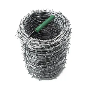 Supplies wholesale 4 barbed points double strand barbed wire