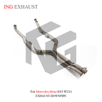 ING pour Mercedes Benz E63 W211 6.2L V8 M156 2006-2009, tuyau d'échappement droit en acier inoxydable, pièces de performance automobile