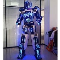 Kostum Robot LED EVA Mega Stilts Guangzhou Enjoyment yang Laris Manis dengan Baterai, Perlengkapan Pertunjukan Acara Dewasa