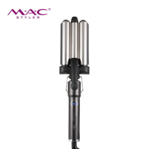 <span class=keywords><strong>MAC</strong></span> Rizador de Pelo de 3 Barriles con Pantalla LCD 450 ° Herramienta de Peinado Profesional de Doble Voltaje (110-240V) con Temperatura Máxima F - Product Image 1
