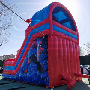 Toboggan aquatique <span class=keywords><strong>gonflable</strong></span> commercial Spiderman pour enfants avec piscine intégrée - Château <span class=keywords><strong>gonflable</strong></span> Spiderman pour fêtes - Product Image 5