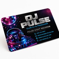 Cartes de visite personnalisées en carton avec dorure à chaud, impression offset couleur, thème DJ, studio de danse, boutique de vélos, astronomie