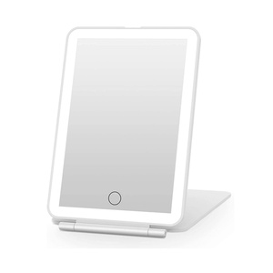 Lighted Travel <b>Make</b> <b>up</b> LED <b>Light</b> Mirror Portable <b>Light</b> <b>up</b> Beauty Makeup Mirror With 3 Color Dimmable Touch Screen - Product Image 1