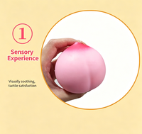 Balle anti-stress en PU, jouet sensoriel souple, mignon, pour soulager la pression, taille 4 pouces, vente en gros, personnalisable, unisexe, rose