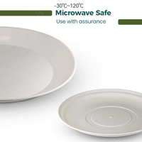 Assiettes jetables écologiques en coque de riz pour les fêtes et les restaurants
