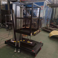 Eterlift 120kg-200kg Tragfähiger Aluminium-Einmastlift, 4m-16m Vertikale Hubhöhe Kompakter Mobiler Hydraulischer Personenlift