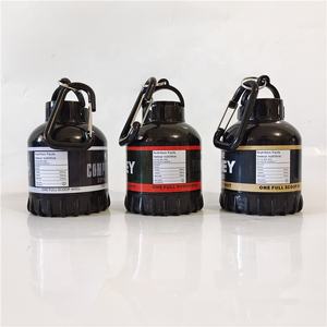 BPA मुक्त 60g और 30g अनुकूलित लोगो स्टीकर लेबल पोर्टेबल प्रोटीन कंटेनर पूरक प्रोटीन पाउडर कीप के साथ चाबी का गुच्छा - Product Image 5