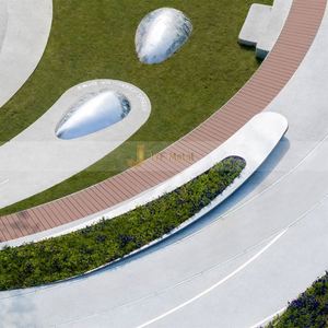 Escultura de Acero Inoxidable Personalizada Estilo Art Deco ANW9517 que Mejora el Impacto Visual Arquitectónico - Product Image 5