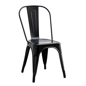 Chaise en métal de style industriel classique, empilable, vintage, pour <span class=keywords><strong>restaurant</strong></span>, café, bistrot, extérieur, jardin, usage commercial - Product Image 1