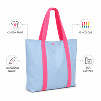 Sac fourre-tout personnalisé en polyester et nylon, vente en gros, écologique, réutilisable, sac de marché, cadeau d'entreprise, fabricant OEM