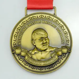 サプライヤーカスタムメタルエナメルロゴスポーツメダル格闘技ランニングフットボールダンスメタルメダル