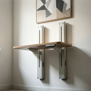 Wall Mounted Electric Lift <b>Table</b> 2I1 Built In <b>Height</b> <b>Adjustable</b> Desk Metal Motor Drive Powder Coating For Home Kitchen Use - Product Image 1