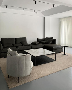 Tapis <span class=keywords><strong>de</strong></span> maison <span class=keywords><strong>de</strong></span> luxe léger, 100 % polyester, couleur unie moderne, haute densité, résistant aux taches, écologique, directement <span class=keywords><strong>de</strong></span> l'usine - Product Image 4