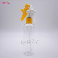Bouteille de déclenchement de pulvérisation ronde en plastique de 200ml transparente pour liquide d'élimination électrostatique de vêtements