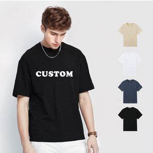 180 Gsm haute qualité 100 coton grande taille Mans T-Shirts impression broderie personnalisé blanc unisexe surdimensionné t-shirt - Product Image 3