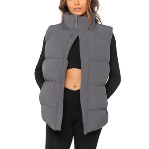 Chaleco Acolchado de Algodón Básico para Mujer, Estilo Regular, Invierno, Cierre de Cremallera, Sin Mangas, Proporcionado por el Productor, Ventas Globales - Product Image 4