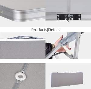 <span class=keywords><strong>Table</strong></span> et chaise pliantes modernes en métal directes d'usine pour une utilisation en extérieur bureau <span class=keywords><strong>pliable</strong></span> peu encombrant pour la cour - Product Image 5