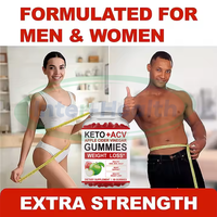 Gummies Keto Naturelles Ausreson ACV Brûleur de Graisse Probiotique Détox Rapide Suppléments Végétaliens Efficaces Gummies Minceur Keto BHB