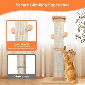 Scratch Post per gatti per interni grande gatto Scratcher proteggi i tuoi mobili graffio gatto 33 pollici - Product Image 3