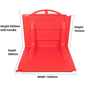 Porte d'inondation en alliage d'aluminium blanc et barrière de sécurité anti-inondation rouge non réfléchissante - Product Image 5