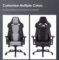 Chaise de Gamer Anji Moderne Pivotante Personnalisée avec Base Cinq Étoiles et Design en Tissu Réglable en Hauteur pour Adultes et Étudiants