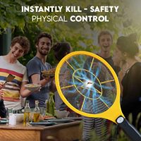 Elektrische muggenracket met enkellaags gaas, op batterijen, niet-draaibaar, industriële stijl, 10 meter bereik, 240 uur gebruik, voor thuisgebruik