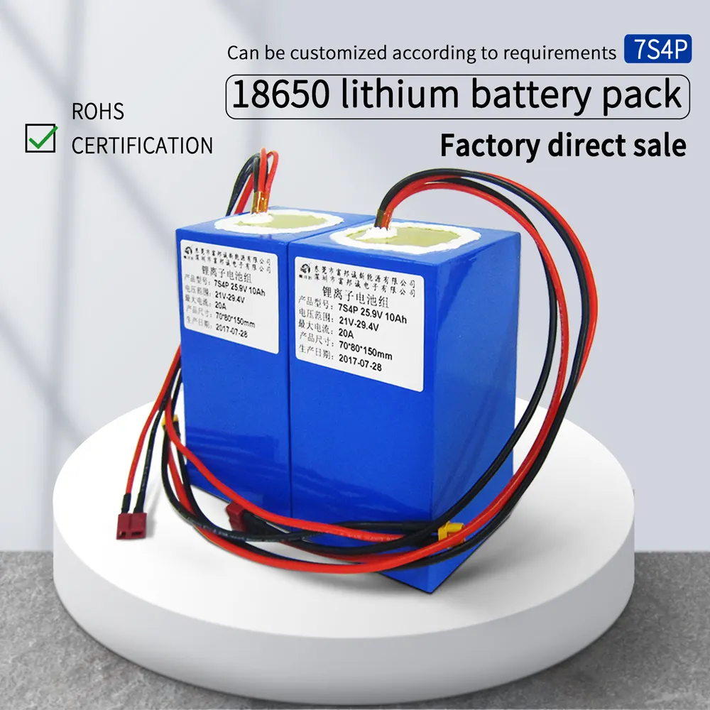 Lifepo4 18650แบตเตอรี่ Li-Ion แบตเตอรี่7.4V 25.9V 10AH 20AH แบตเตอรี่ลิเธียมแบบไตรภาค