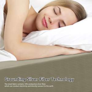 Fabricante <span class=keywords><strong>de</strong></span> productos <span class=keywords><strong>de</strong></span> conexión a tierra, Sábana bajera ajustable antiestática para dormir, transpirable, ultrasuave, ecológica, para el hogar - Product Image 6
