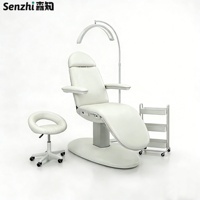 Fauteuil de soin électrique réglable noir à 3 moteurs pour dentisterie, tatouage, esthétique, massage et soins du visage, idéal pour salon de beauté
