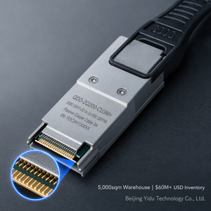 สายแพทช์ไฟเบอร์ออปติกแบบพาสซีฟทองแดง Ciscos QDD 2Q200 CU3M 400G QSFP DD 2x200G QSFP56 Breakout 3 เมตร รับประกัน 1 ปี สำหรับ AI Cluster - Product Image 4