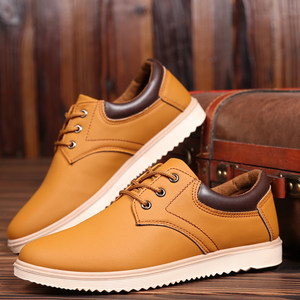 Scarpe da Lavoro da Uomo Primaverili e Autunnali, Nere, Antiscivolo, con Lacci, Impermeabili, Resistenti all'Usura, Casual in PU, Stile Coreano Trendy per Giovani - Product Image 5