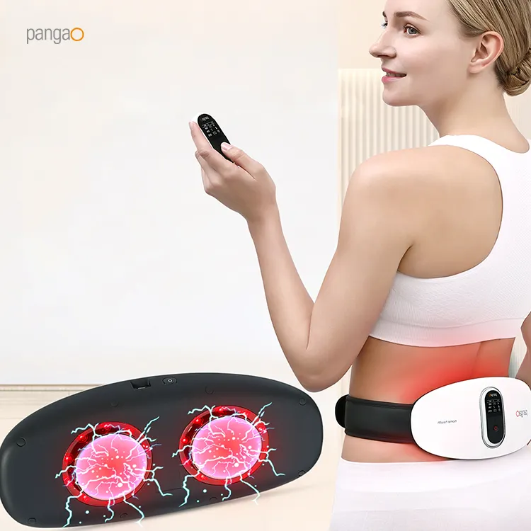 Pangao Electric Smart Kneading振動加熱遠赤外線パルス鎮痛痩身赤外線療法ウエストマッサージャーベルト