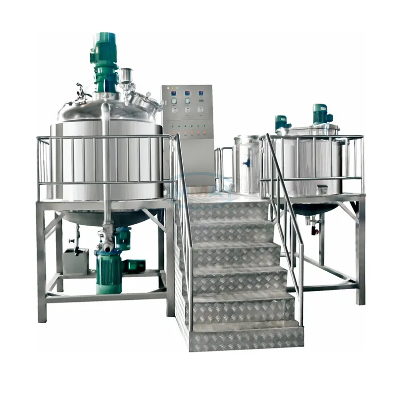 500L steam heating mayonnaise soy tomato sauce making machine industrial bottom discharge high pressure homogenizer