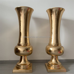 Jarrón de oro alto de alta calidad, centros de mesa grandes para bodas, centros de mesa florales, jarrones dorados para decoraciones de boda, venta al por mayor - Product Image 1