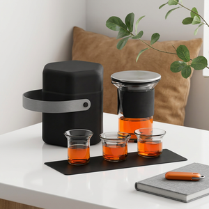 Juego de Decantador de Whisky Portátil, Botella de Licor de Vidrio y Vasos de Degustación con Estuche de Transporte para el Hogar, Bar o Viajes - Product Image 4
