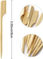 Brochettes en bambou jetables écologiques, qualité alimentaire, biodégradables, résistantes à la chaleur, faciles à nettoyer, outil de barbecue pour fruits ou pour adultes (golf)