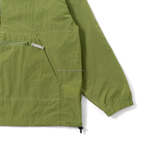 Veste Anorak Homme Légère Imperméable Ripstop avec Logo Personnalisé Squirorkop, Coupe-Vent à Capuche Demi-Zip, Type Survêtement