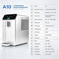 Générateur d'eau atmosphérique haute efficacité 10L/jour, machine commerciale air-eau avec filtration multi-étapes