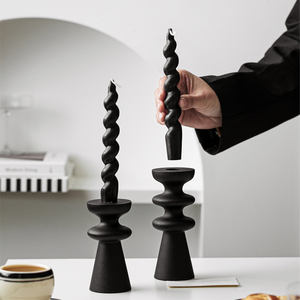 LANJO Chandelier en bois rétro européen de luxe, porte-bougie d'aromathérapie, décoration de table, accessoire pour dîner romantique - Product Image 1