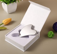 Outil de Massage Gua Sha en acier inoxydable SUS304, Massage Facial, grattoir, thérapie de SPA lisse pour le visage, les yeux et le cou