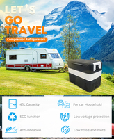 Compresor de 45L, nevera para coche, mini congelador para camping, coche de viaje y hogar de doble uso con compresor LG