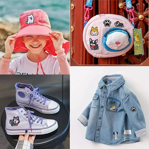 도매 귀여운 작은 애완 동물 개 자수 패치 만화 애니메이션 철 의류 가방 장식에 대 한 수 놓은 강아지 패치에 - Product Image 5